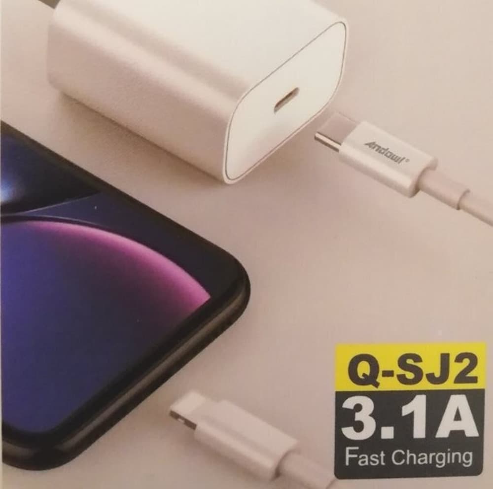 CAVO Q-SJ2 DA USB-C A LIGHTNING RICARICA RAPIDA POWER DELIVERY TRASFERIMENTO DATI 3.1A 1MT - 4