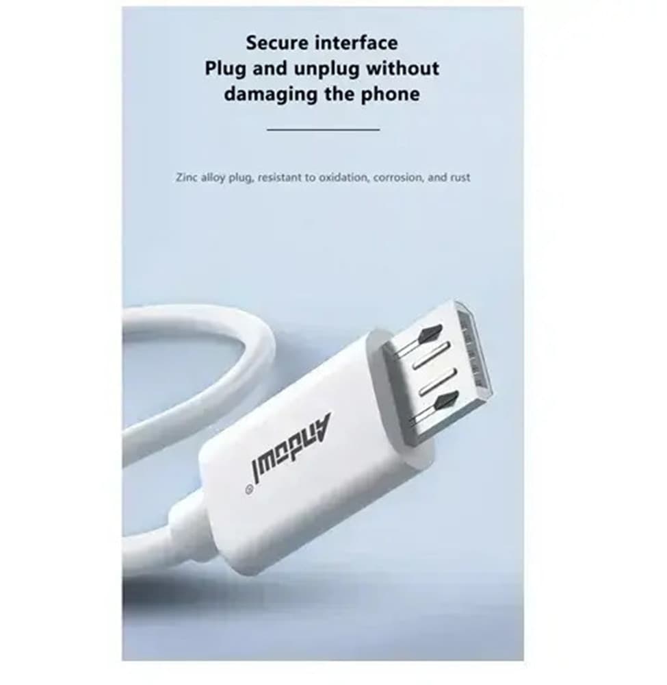 CAVO RICARICA RAPIDA TRASFERIMENTO DATI DA USB 2.0 A MICRO USB 3.1A 1MT FLESSIBILE Q-SJ1B - 6