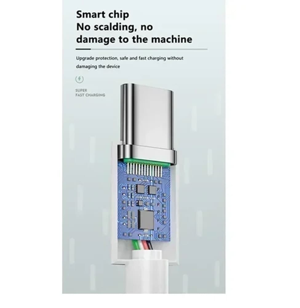 CAVO RICARICA RAPIDA TRASFERIMENTO DATI DA USB 2.0 - TYPE-C 1 MT 3.1A FLESSIBILE Q-SJ1C - 8