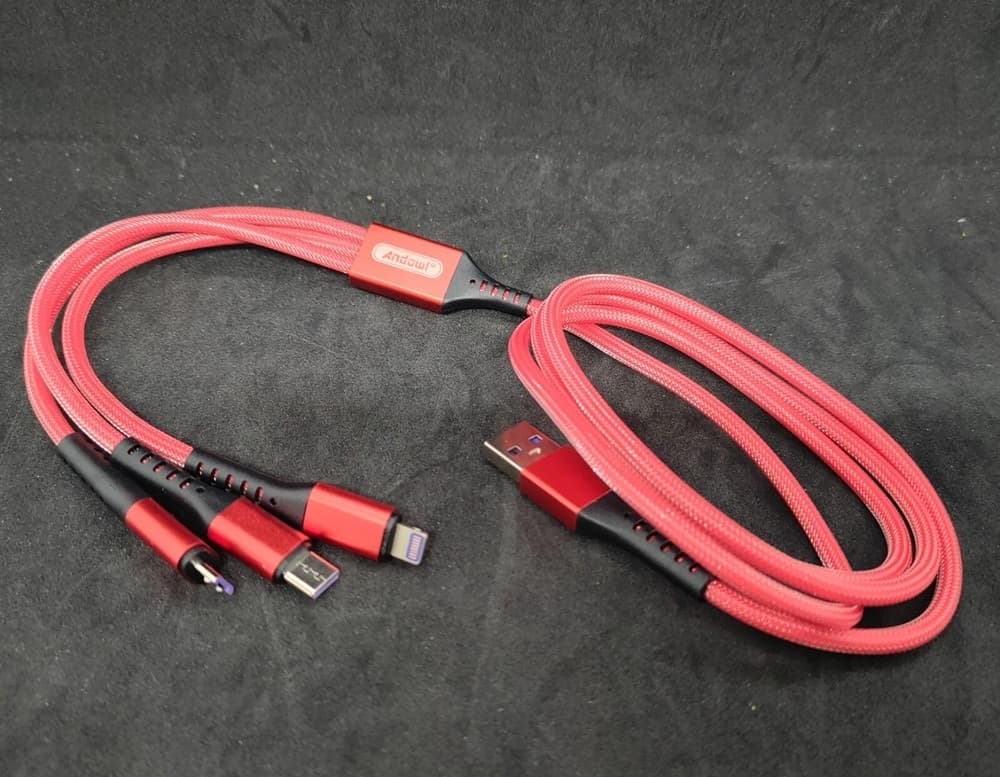 CAVO DATI 3IN1 RICARICA RAPIDA 5.1A DA USB A MICRO USB TYPE-C LIGHTNING DA 1,2MT Q-SJ665 - 14
