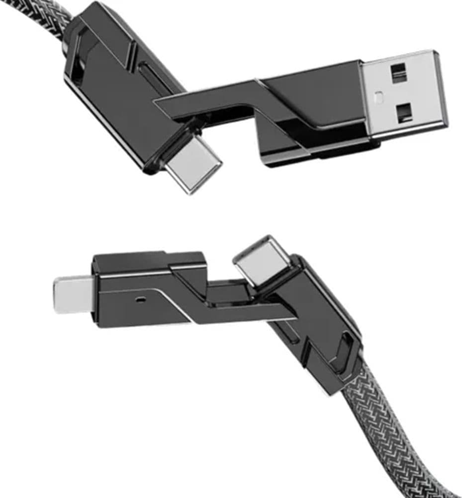 CAVO DATI RICARICA LIGHTNING USB TYPE-C Q-SJ886 4 IN 1 60 W 100 CM MULTIFUNZIONE - 6