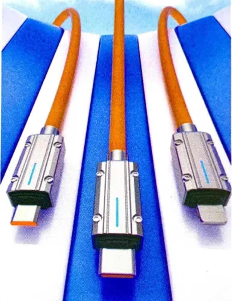 CAVO DATI RICARICA RAPIDA USB MULTIPORTA UNIVERSALE DA 120W DUE IN TRE DA 1.2MT Q-SJ300 - 3