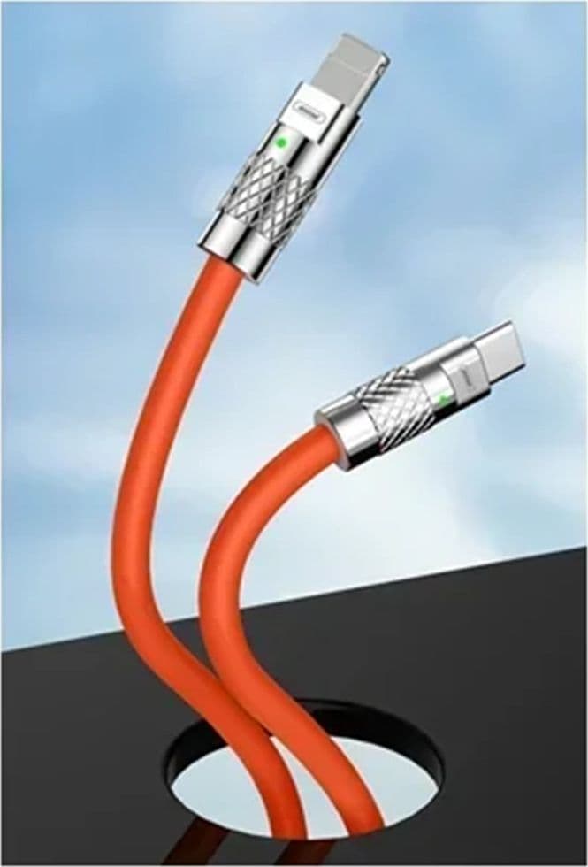 CAVO PER TRASFERIMENTO DATI RICARICA RAPIDA Q-SJ980 DA TYPE-C A LIGHTNING 30W DA 1 MT - 3