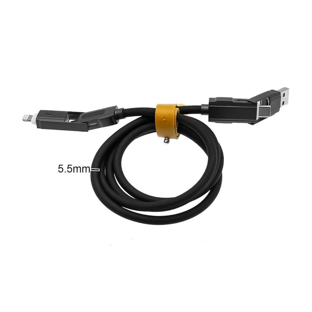 CAVO DI RICARICA DATI CON DISPLAY LED 100W DA TYPE-C/USB A TYPE-C/LIGHTNING 1MT Q-SJ534 - 4