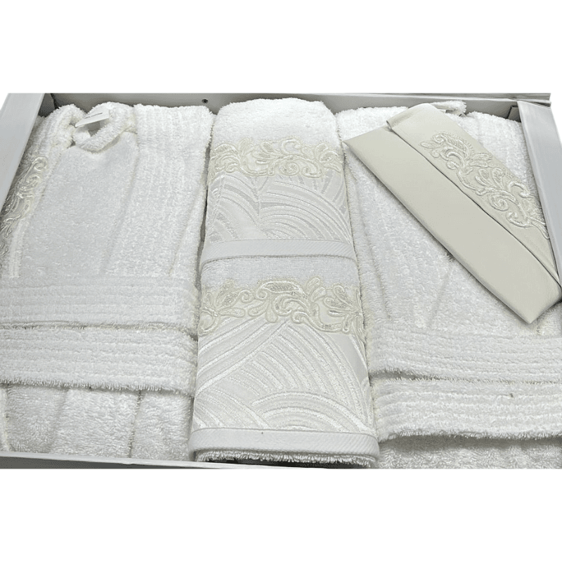 Completo bagno corredo sposa in spugna Botticelli Home Adele - 3