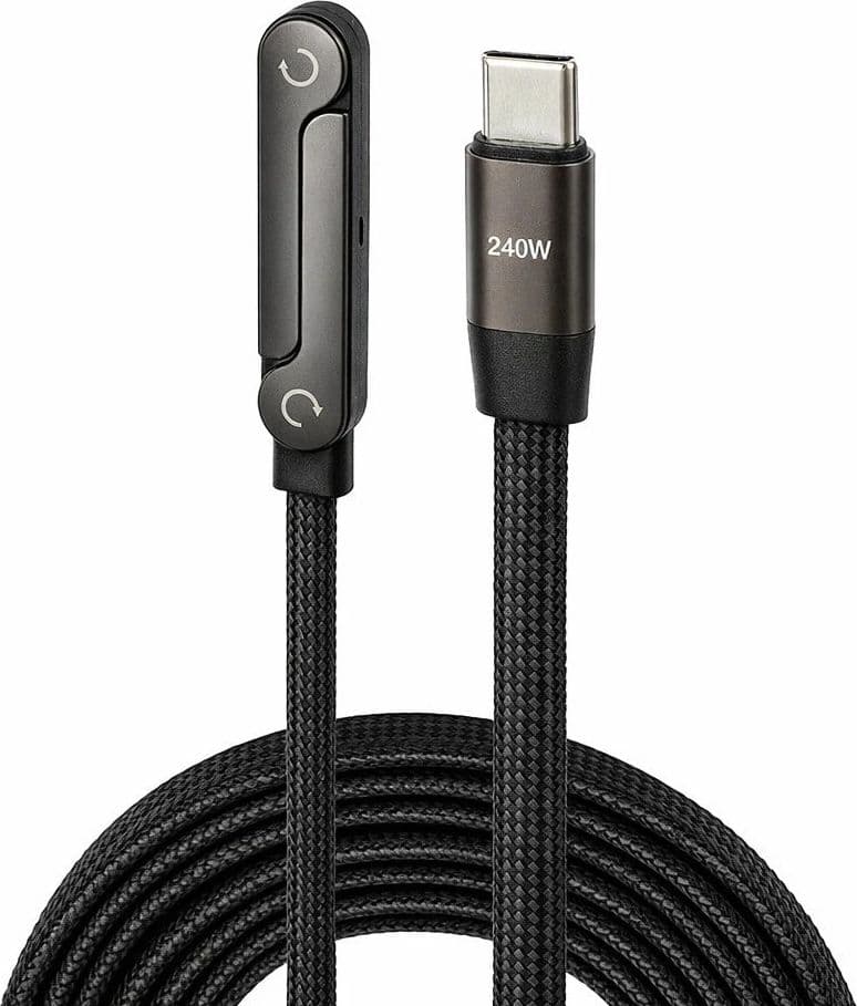 CAVO DATI RICARICA RAPIDA DA TYPE-C A TYPE-C DA 240W CON SUPPORTO PIEGHEVOLE PER TELEFONO - 10