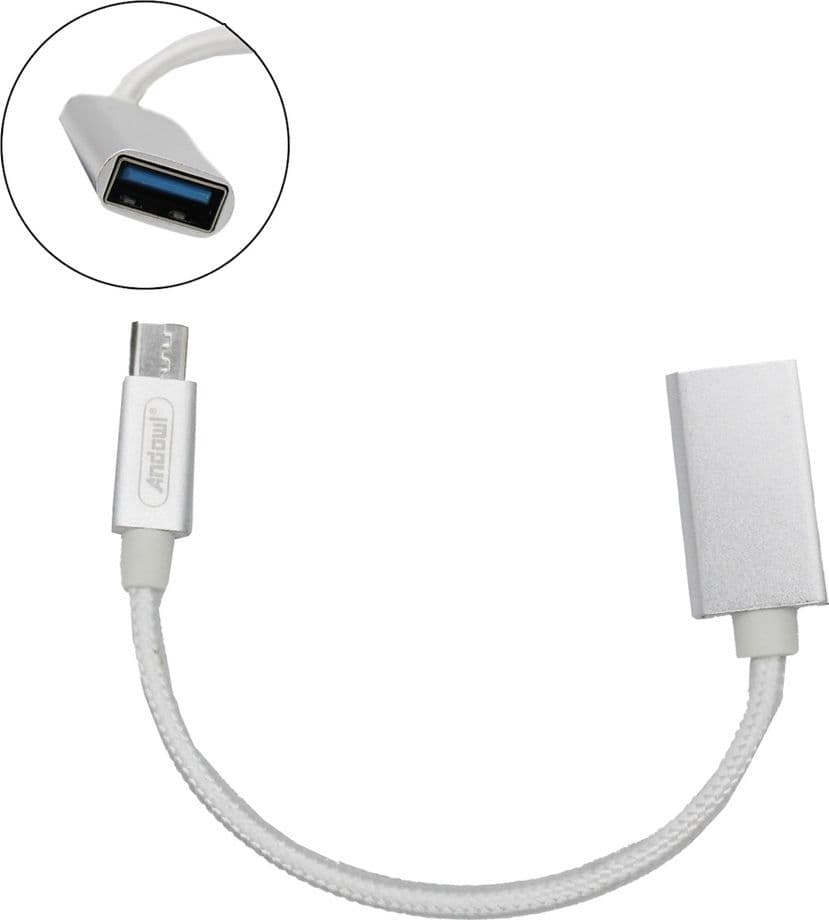 CAVO CONVERTITORE ADATTATORE MICRO USB MASCHIO A USB OTG FEMMINA PLUG-AND-PLAY Q-OT02 - 6