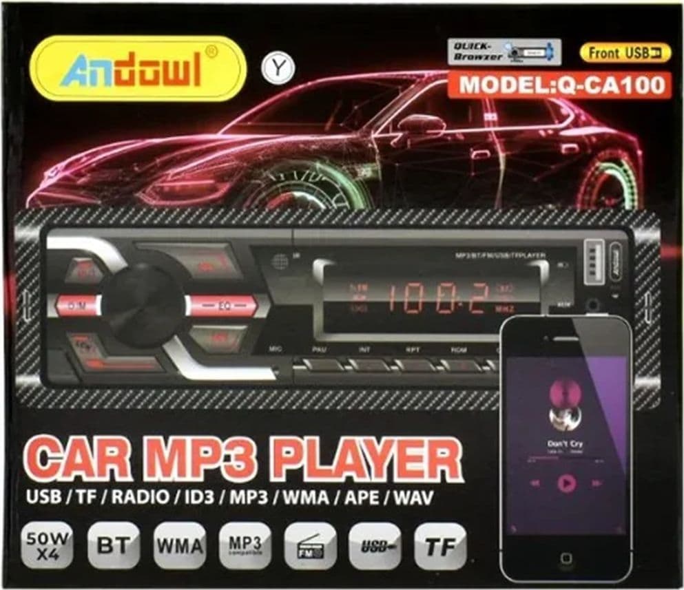 SISTEMA AUDIO LETTORE MP3 RADIO PER AUTO 1DIN 50WX4 BLUETOOTH / USB / WIFI / GPS Q-CA100 - 8