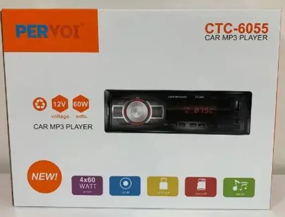 AUTORADIO CTC-6055 BLUETOOTH 4X60W 12V RADIO FM LETTORE MP3 MUSICA AUX/SD SLOT USB - 2