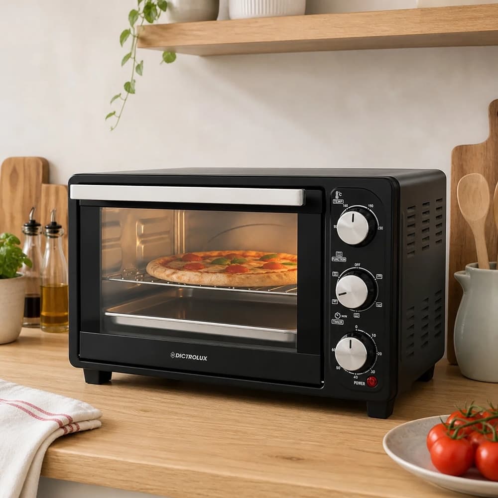 FORNO VENTILATO ELETTRICO 23LT 1380W 5 MODALITÀ DI COTTURA CON MANIGLIA ANTISCOTTATURA - 3
