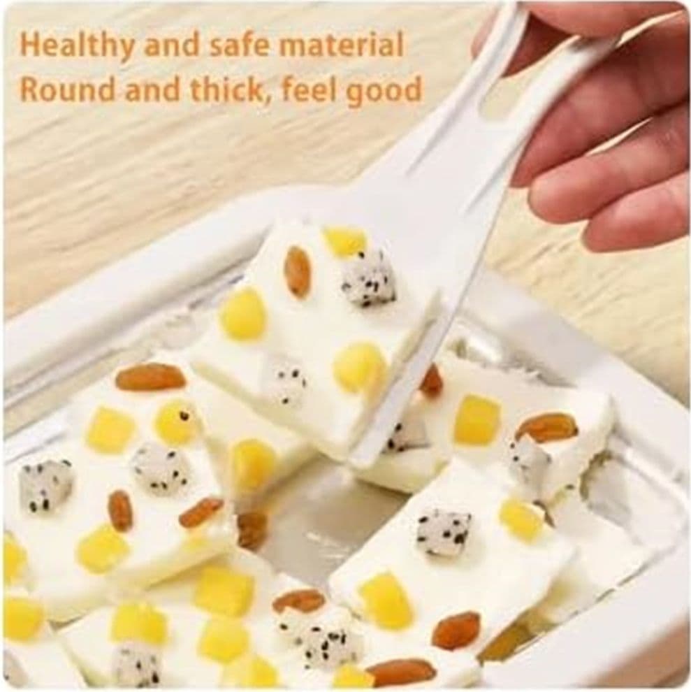 VASSOIO PIASTRA GELATIERA IN ACCIAIO PER PREPARARE GELATO SORBETTO YOGURT CON SPATOLE - 6