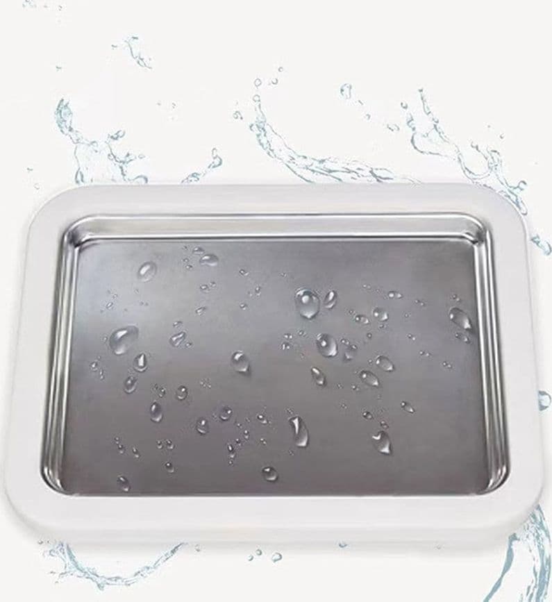 VASSOIO PIASTRA GELATIERA IN ACCIAIO PER PREPARARE GELATO SORBETTO YOGURT CON SPATOLE - 9