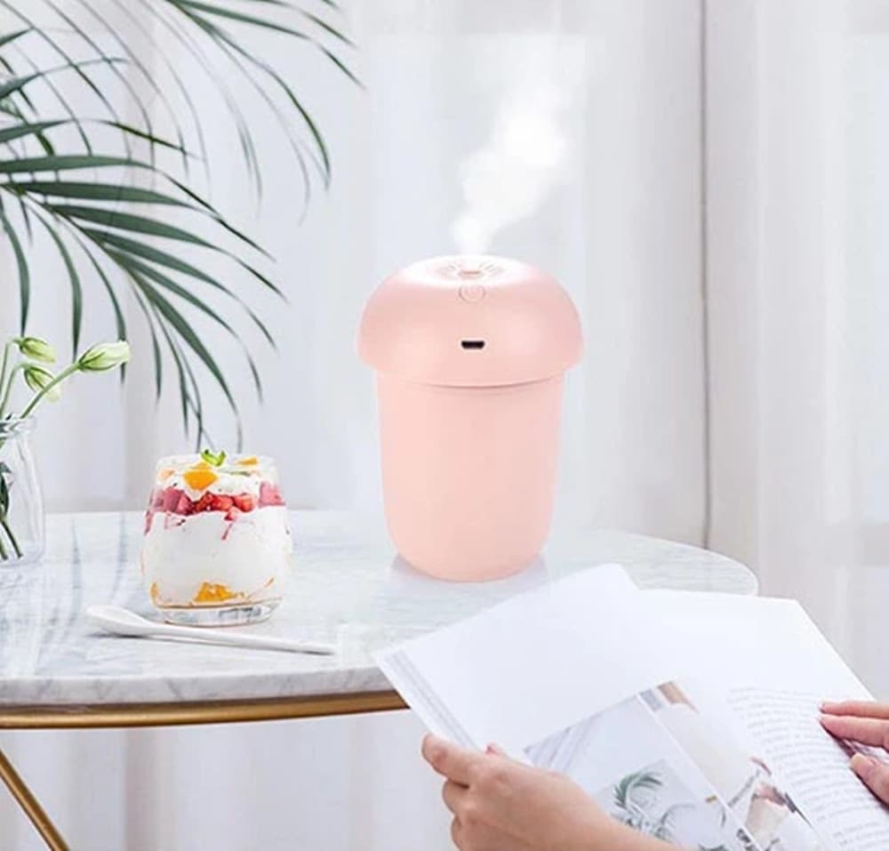 UMIDIFICATORE DIFFUSORE D'ARIA DESIGN FUNGO PURIFICATORE AMBIENTI BAMBINI 3 COLORI Q-A239 - 5