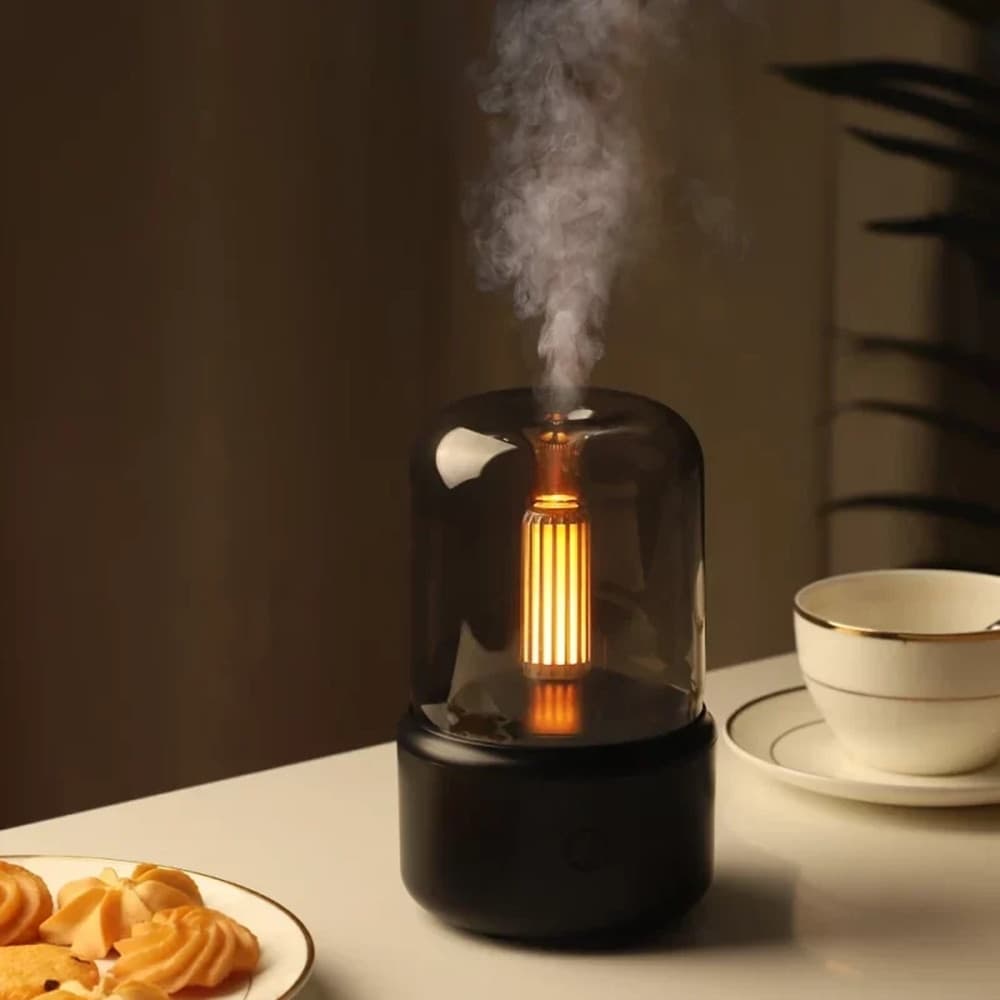 MINI UMIDIFICATORE DIFFUSORE DI AROMI 130ML CON ILLUMINAZIONE A LED USB PORTATILE Q-JS112 - 4