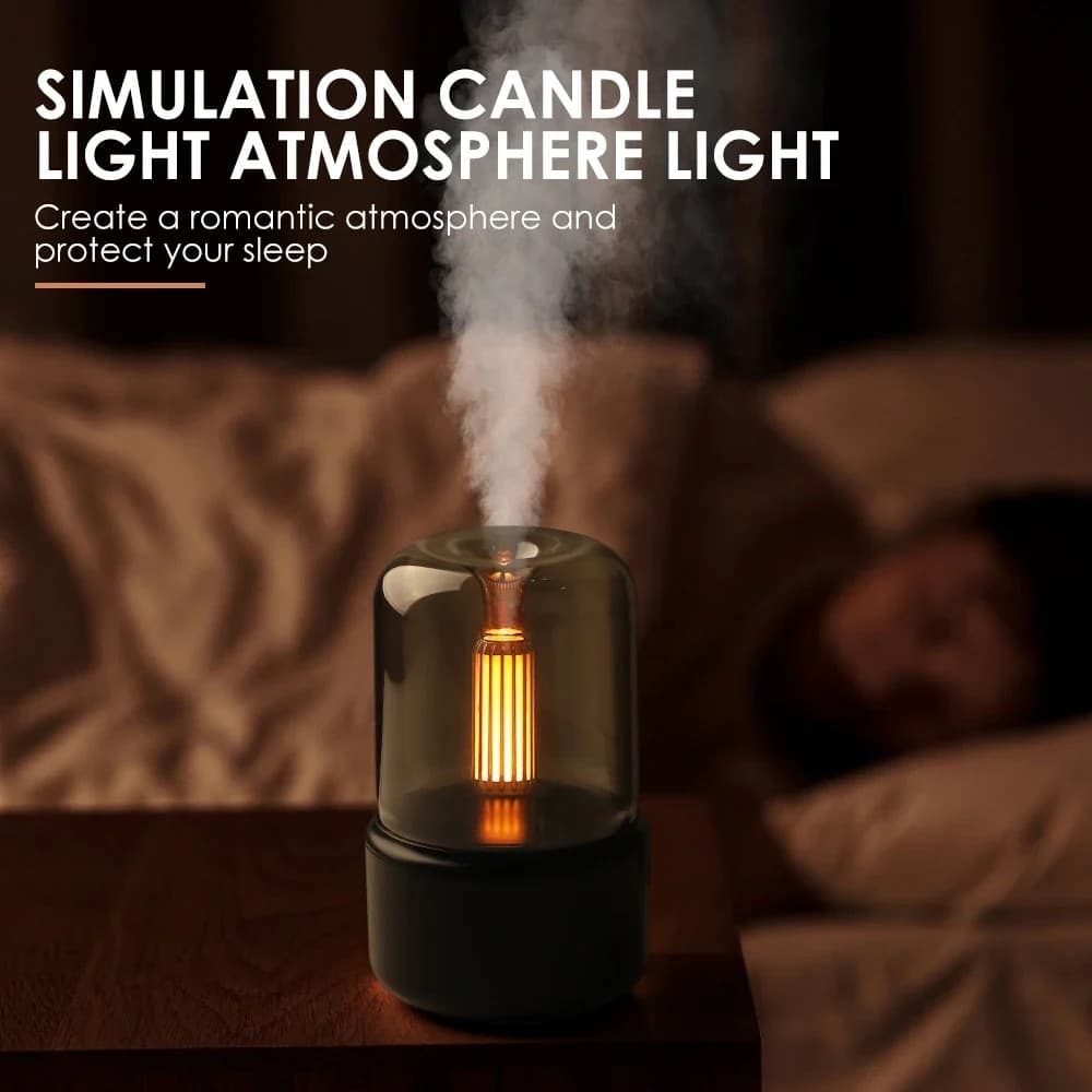 MINI UMIDIFICATORE DIFFUSORE DI AROMI 130ML CON ILLUMINAZIONE A LED USB PORTATILE Q-JS112 - 5