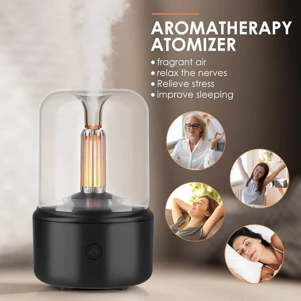 MINI UMIDIFICATORE DIFFUSORE DI AROMI 130ML CON ILLUMINAZIONE A LED USB PORTATILE Q-JS112 - 8