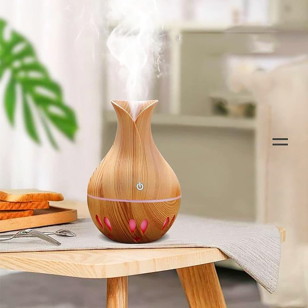 UMIDIFICATORE AMBIENTE AROMA DIFFUSORE OLIO ESSENZIALE SILENZIOSA USB 7 COLORI LED UFFICIO - 4