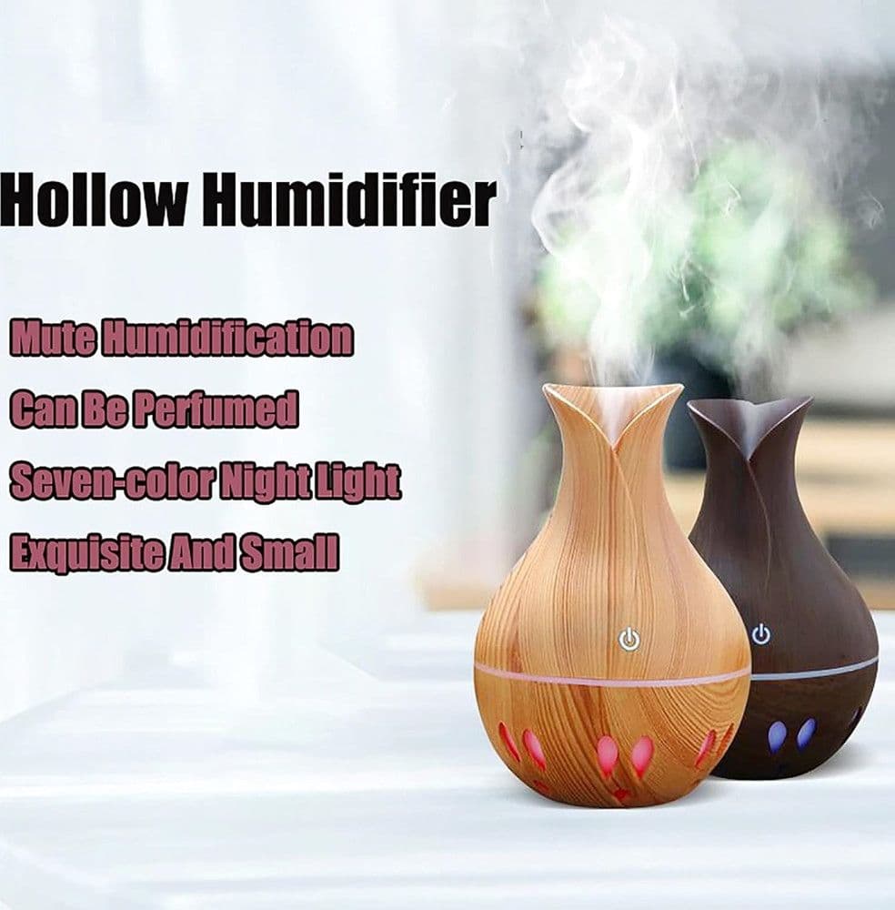 UMIDIFICATORE AMBIENTE AROMA DIFFUSORE OLIO ESSENZIALE SILENZIOSA USB 7 COLORI LED UFFICIO - 5