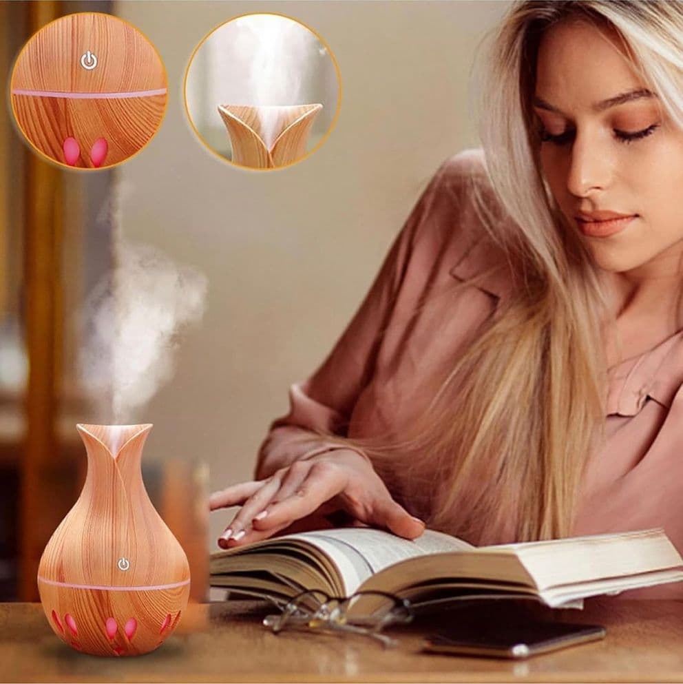 UMIDIFICATORE AMBIENTE AROMA DIFFUSORE OLIO ESSENZIALE SILENZIOSA USB 7 COLORI LED UFFICIO - 7
