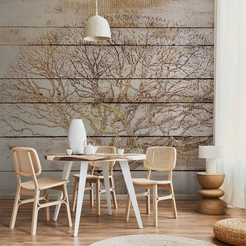 Carta da parati - Tree on Boards - 2