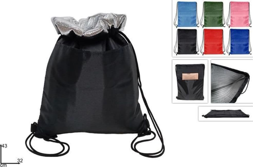 Sacca termica con interno in alluminio 210D con tasca zaino leggero 6 colori assortiti - 2