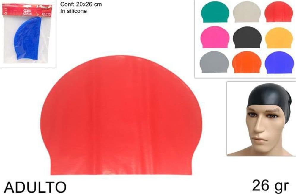 Cuffia Piscina Silicone Adulto Elastico Impermeabile Nuoto Sport - 2