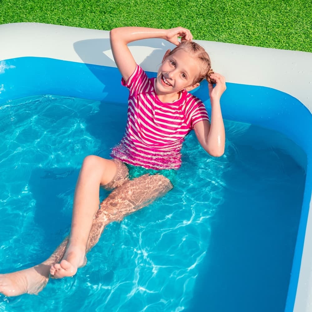 PISCINA GONFIABILE FAMILIARE 305 X 183 X 46 CM RETTANGOLARE 2 ANELLI GIARDINO 54150 - 7