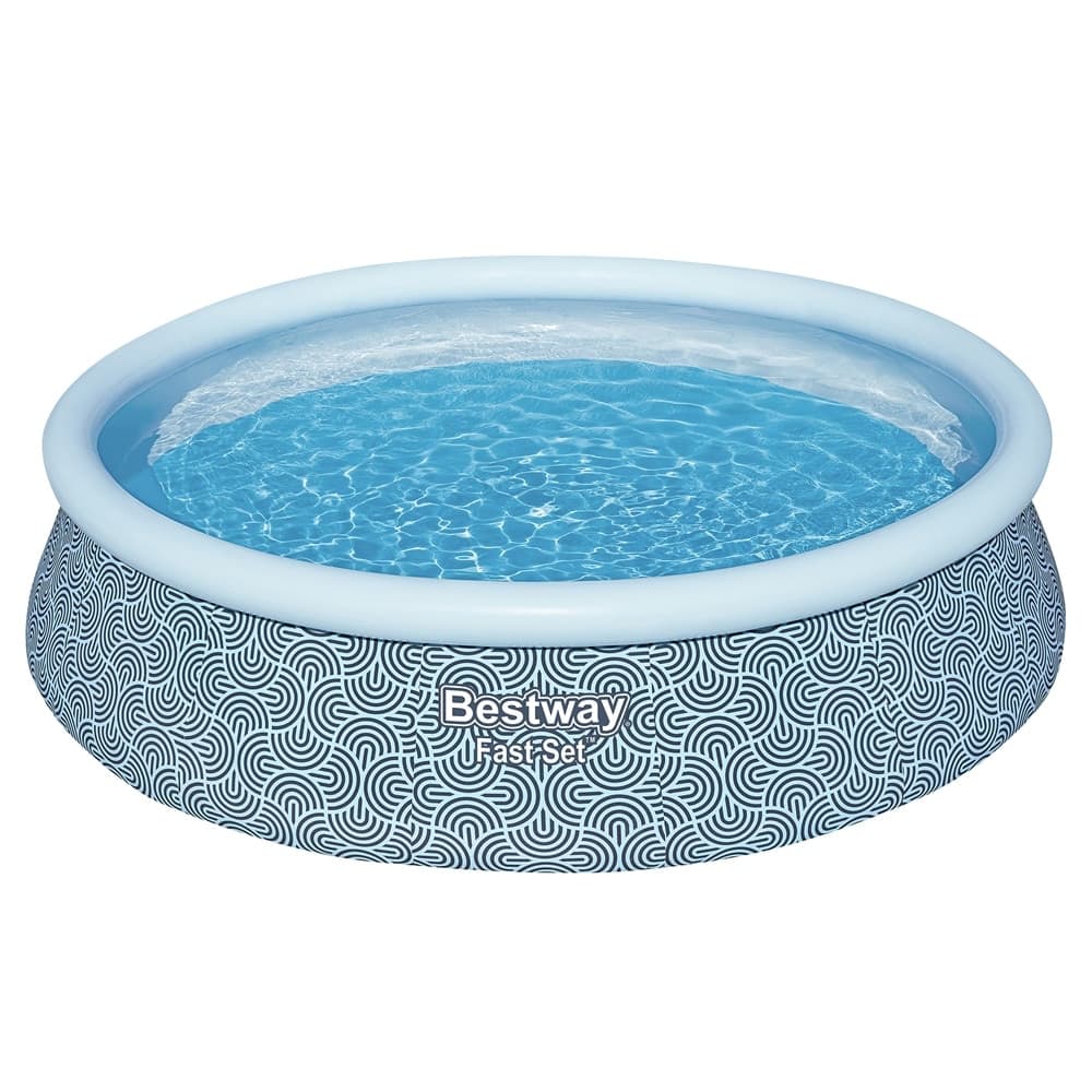 PISCINA FUORI TERRA FAST SET CON POMPA FILTRO Ø457X107CM DESIGN GEOMETRICO ROTONDA 57372 - 11