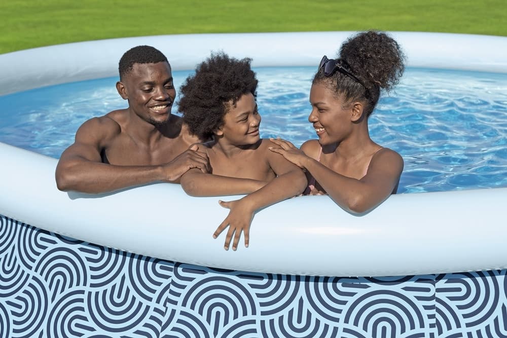 PISCINA FUORI TERRA FAST SET CON POMPA FILTRO Ø457X107CM DESIGN GEOMETRICO ROTONDA 57372 - 5