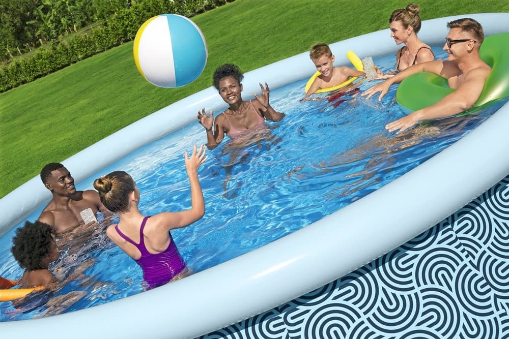 PISCINA FUORI TERRA FAST SET CON POMPA FILTRO Ø457X107CM DESIGN GEOMETRICO ROTONDA 57372 - 7