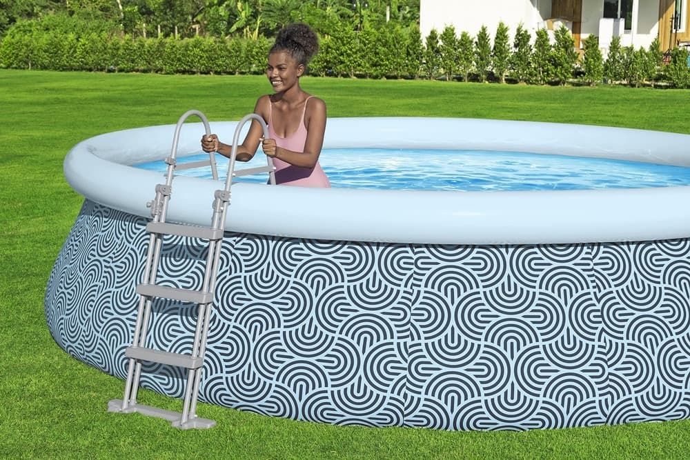 PISCINA FUORI TERRA FAST SET CON POMPA FILTRO Ø457X107CM DESIGN GEOMETRICO ROTONDA 57372 - 10