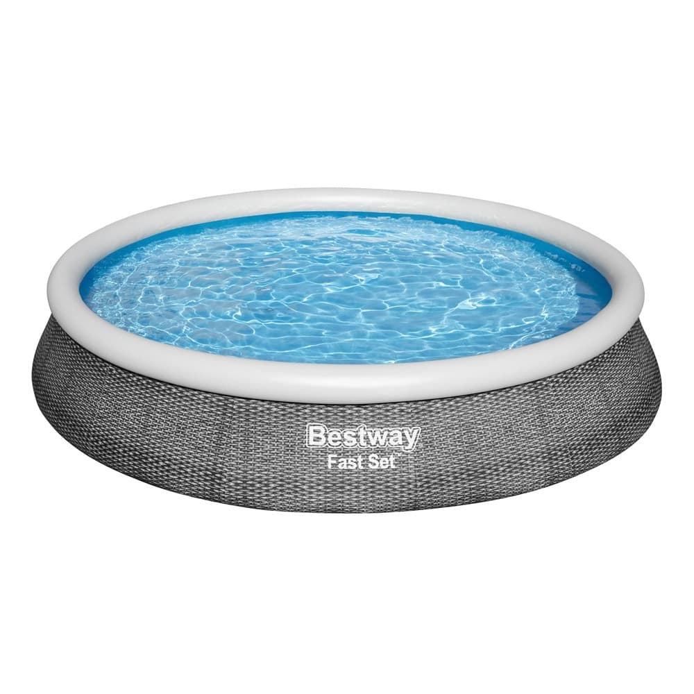 PISCINA FUORI TERRA FAST SET CON POMPA FILTRO Ø396X84CM EFFETTO RATTAN ROTONDA 57376 - 9