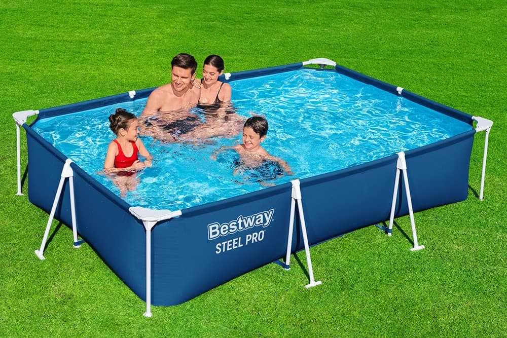 PISCINA RETTANGOLARE STEEL PRO CON STRUTTURA IN ACCIAIO POMPA FILTRO 300X201X66CM 56411 - 2