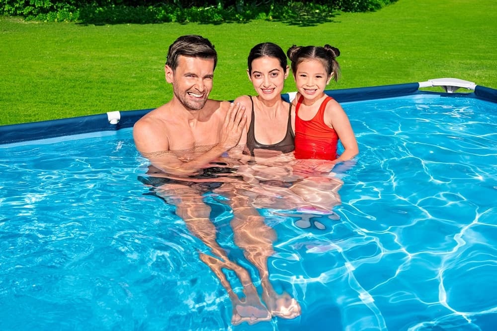 PISCINA RETTANGOLARE STEEL PRO CON STRUTTURA IN ACCIAIO POMPA FILTRO 300X201X66CM 56411 - 3