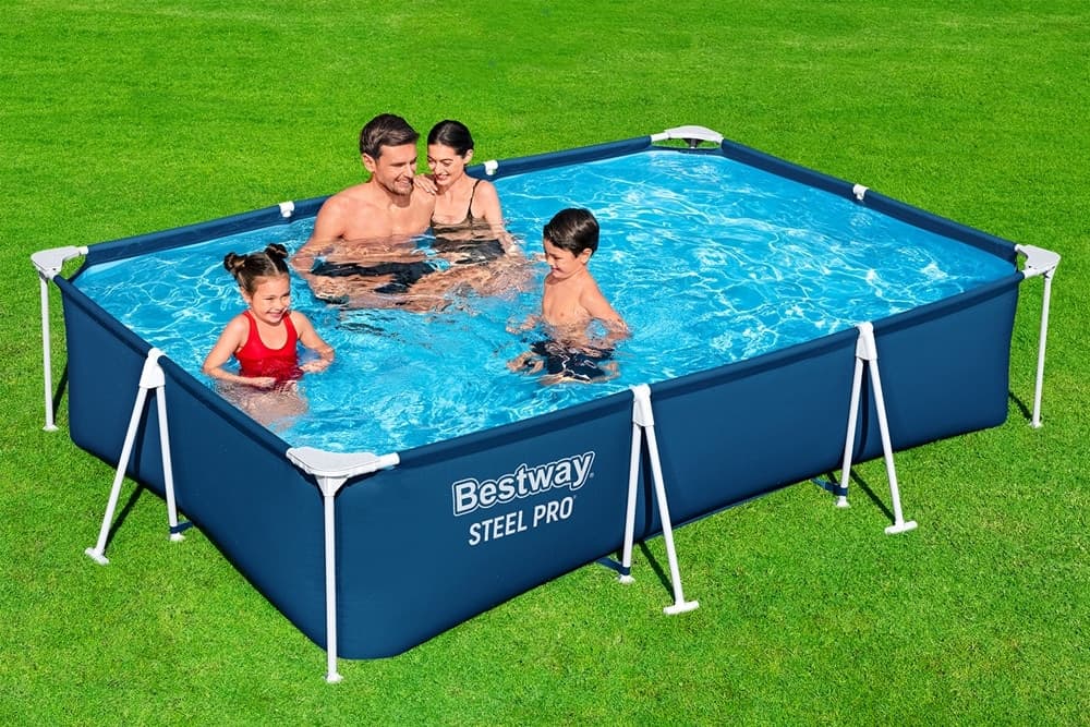 PISCINA RETTANGOLARE STEEL PRO CON STRUTTURA IN ACCIAIO POMPA FILTRO 300X201X66CM 56411 - 7