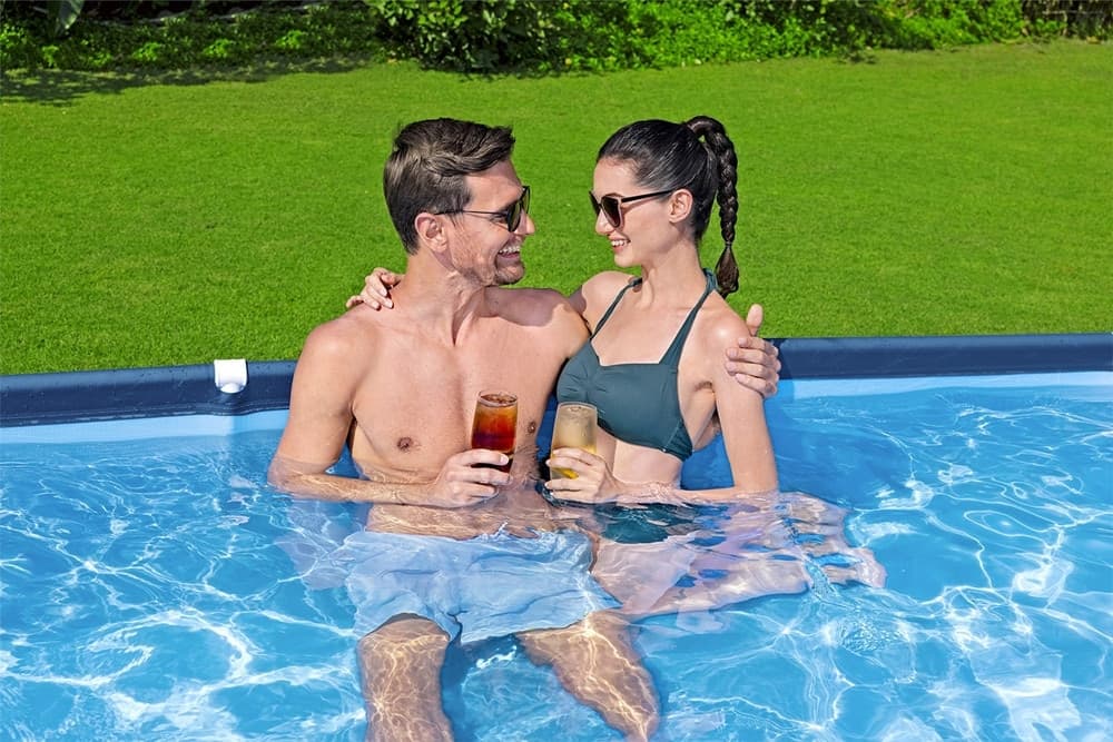 PISCINA FUORI TERRA RETTANGOLARE STEEL PRO CON TELAIO SENZA POMPA 400X211X81 CM 56405 - 11