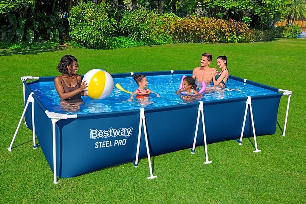 PISCINA FUORI TERRA RETTANGOLARE STEEL PRO CON TELAIO SENZA POMPA 400X211X81 CM 56405 - 4