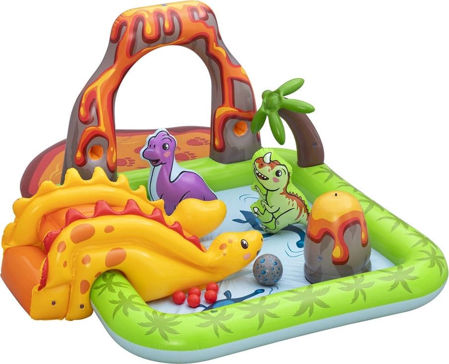 CENTRO PARCO GIOCHI ACQUATICO A FORMA DI VULCANO GONFIABILE PISCINA 262X188X102CM 53172 - 11