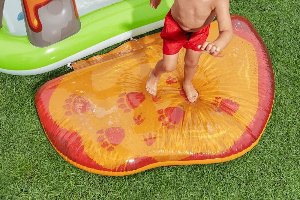 CENTRO PARCO GIOCHI ACQUATICO A FORMA DI VULCANO GONFIABILE PISCINA 262X188X102CM 53172 - 7
