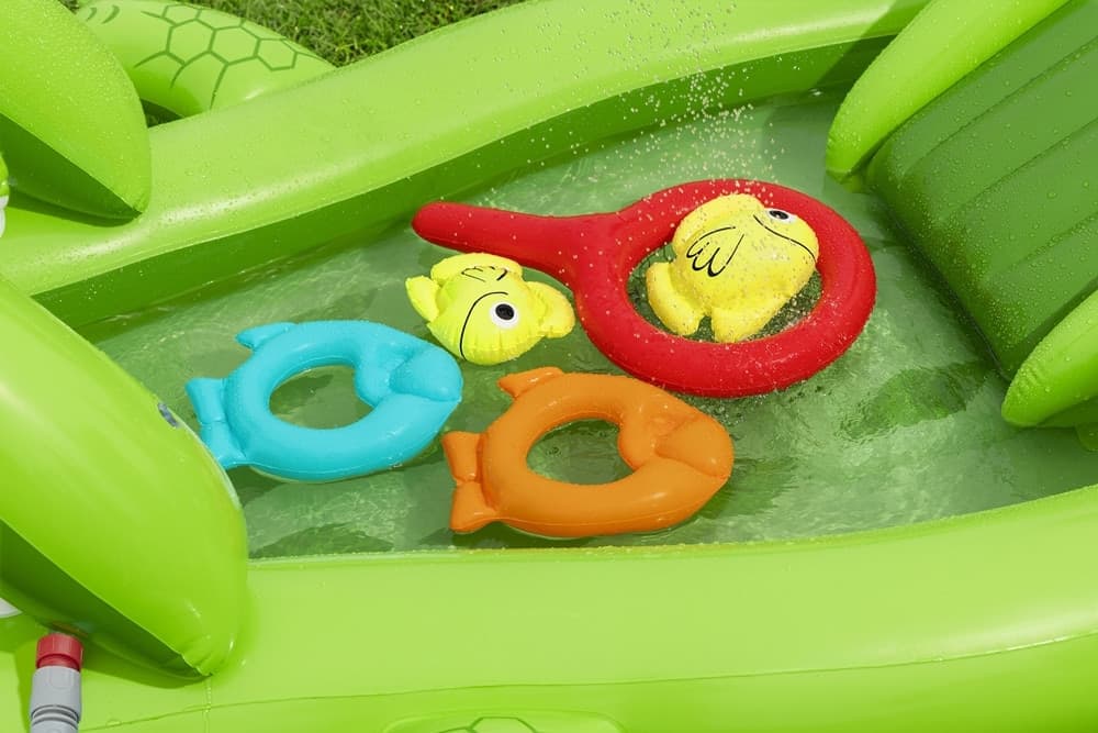 CENTRO GIOCHI ACQUATICO GONFIABILE PISCINA A FORMA DI COCCODRILLO 234X163X87CM 53169 - 8