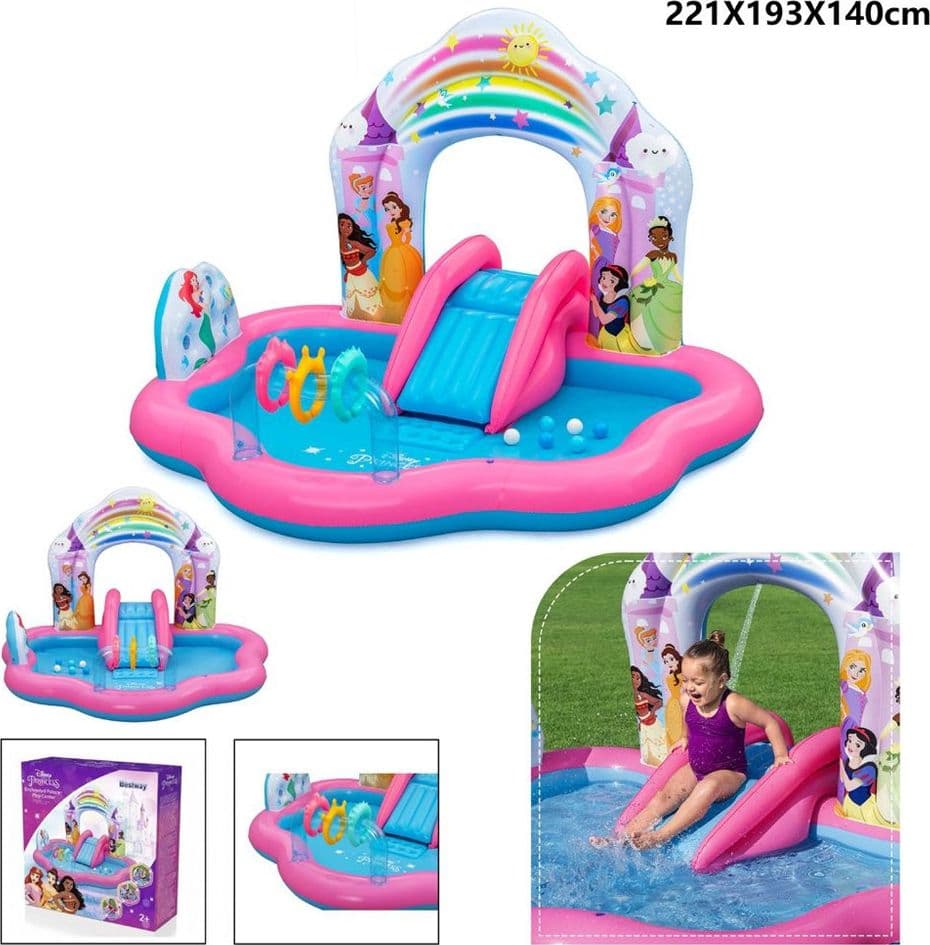 CENTRO GIOCHI ACQUATICO PRINCESS ENCHANTED WORLD 221X193X140CM GONFIABILE PISCINA 9103 - 2