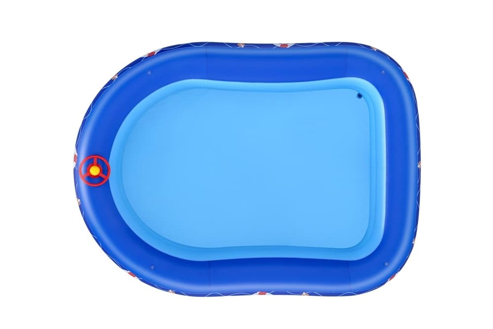 PISCINA FAMILIARE BAMBINI CON TENDALINO PARASOLE VOLANTE 213X155X132CM MOTIVI MARINI 54370 - 8