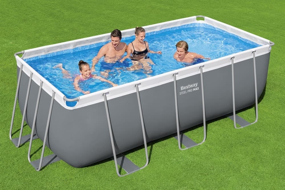 PISCINA RETTANGOLARE STEEL PRO MAX CON STRUTTURA ACCIAIO POMPA FILTRO 412X201X122CM 56456 - 3