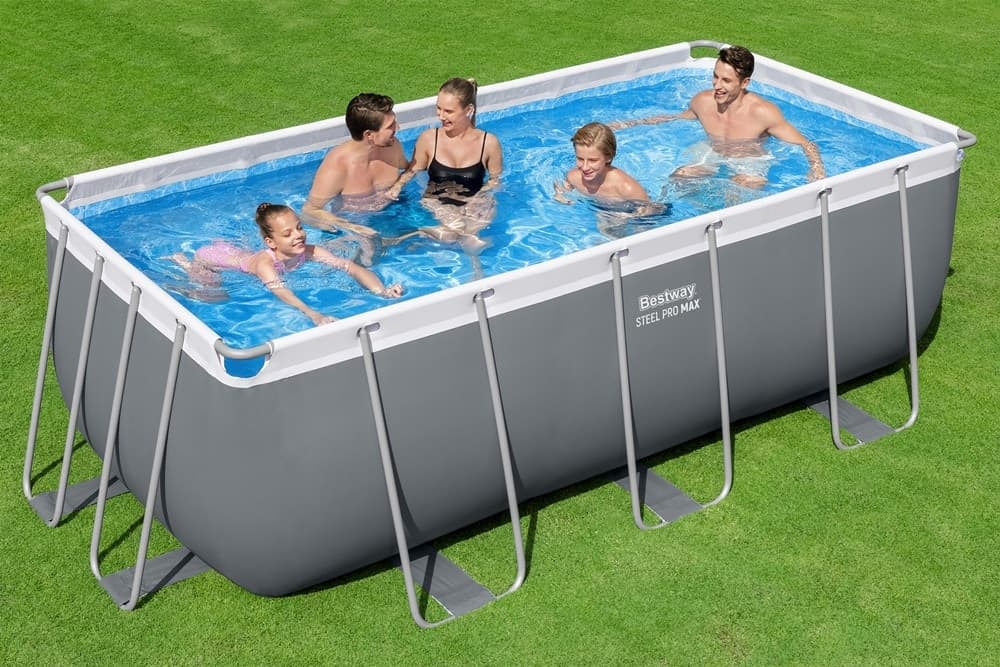 PISCINA RETTANGOLARE STEEL PRO MAX CON STRUTTURA ACCIAIO POMPA FILTRO 412X201X122CM 56456 - 4
