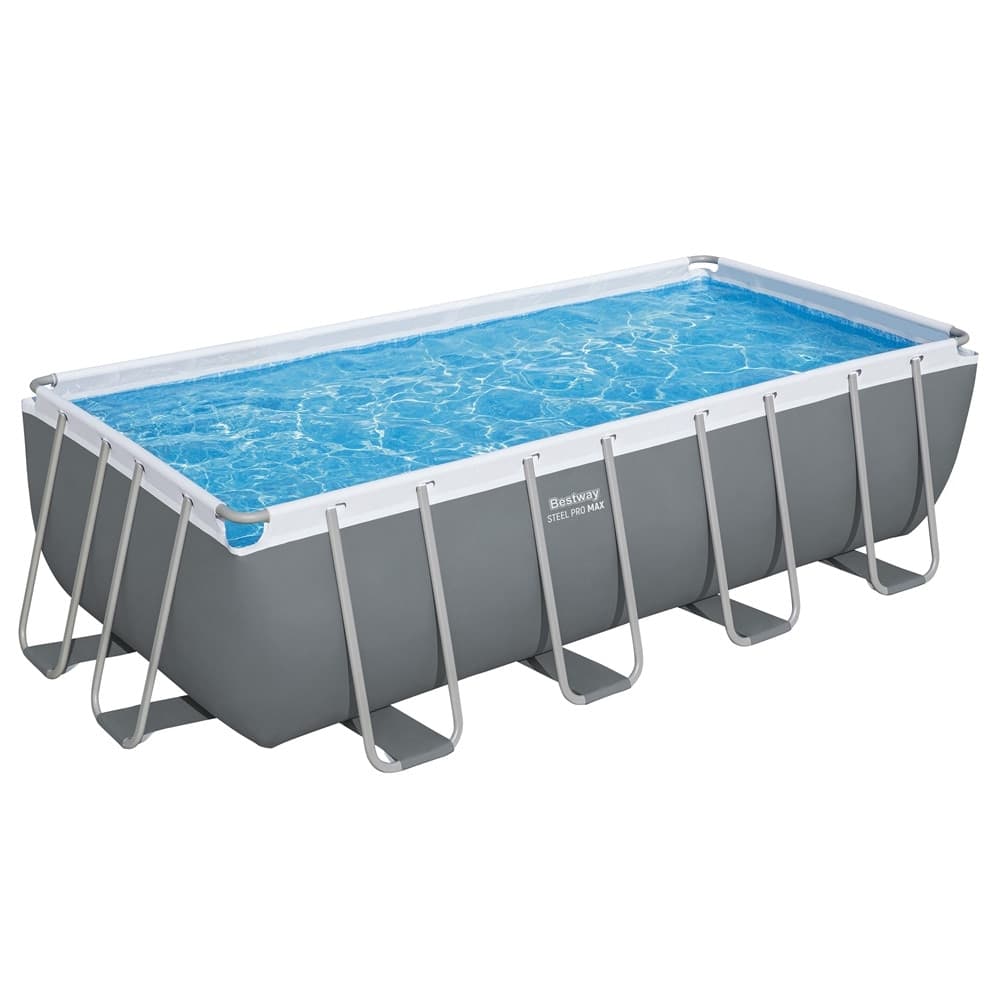 PISCINA FUORI TERRA RETTANGOLARE STEEL PRO MAX CON STRUTTURA POMPA FILTRO 488X244X122CM 56670 - 11