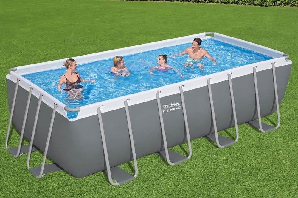 PISCINA FUORI TERRA RETTANGOLARE STEEL PRO MAX CON STRUTTURA POMPA FILTRO 488X244X122CM 56670 - 4