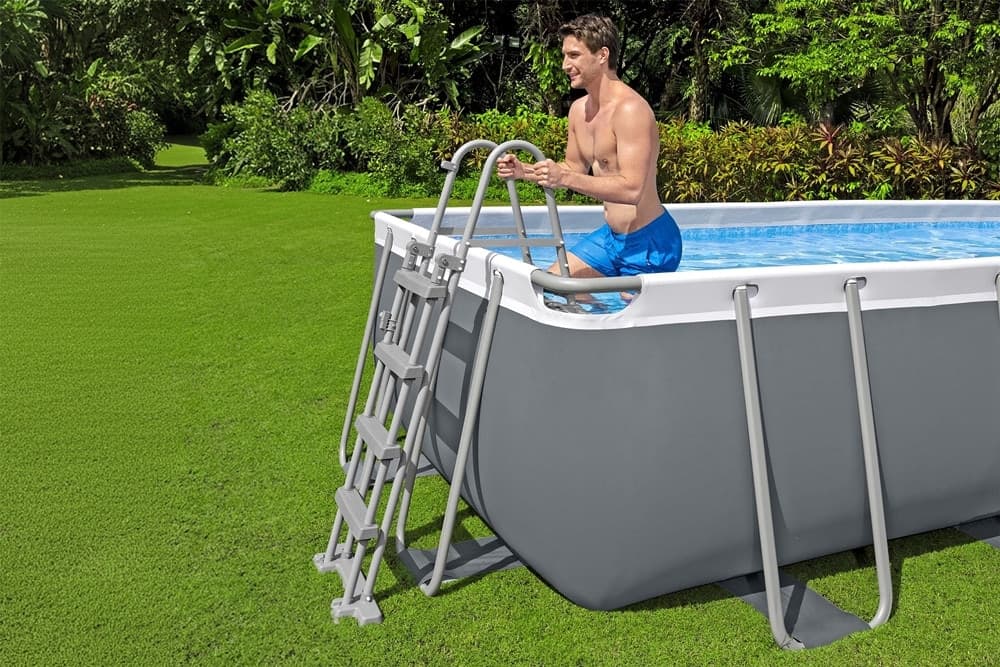 PISCINA FUORI TERRA RETTANGOLARE STEEL PRO MAX CON STRUTTURA POMPA FILTRO 488X244X122CM 56670 - 9