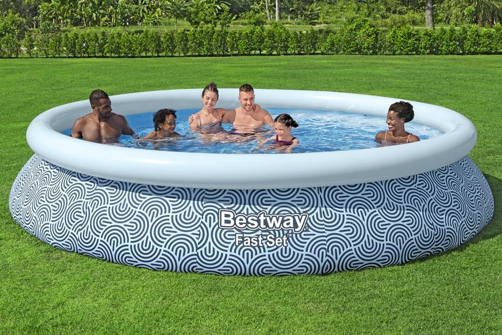 PISCINA FUORI TERRA FAST SET CON POMPA FILTRO Ø457X84CM DESIGN GEOMETRICO ROTONDA 57313 - 3