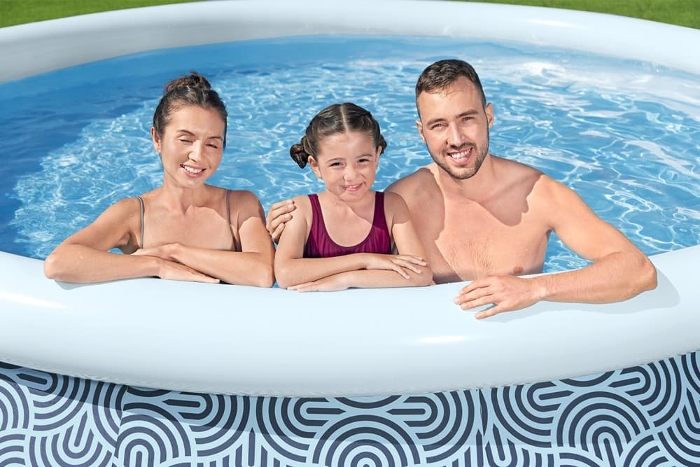 PISCINA FUORI TERRA FAST SET CON POMPA FILTRO Ø457X84CM DESIGN GEOMETRICO ROTONDA 57313 - 4