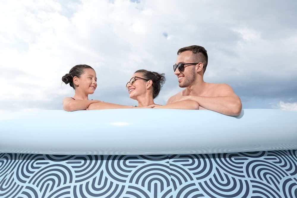 PISCINA FUORI TERRA FAST SET CON POMPA FILTRO Ø457X84CM DESIGN GEOMETRICO ROTONDA 57313 - 6